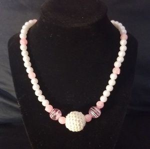 Unique Pink Pearl Necklace